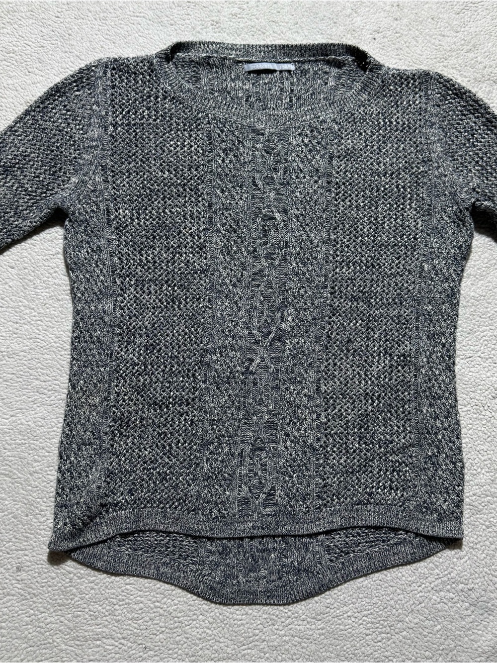Rubbish‎ Sweater Womens Small Gray Long Sleeve Knit Cotton Pullover Casual Top - Picture 2 of 13